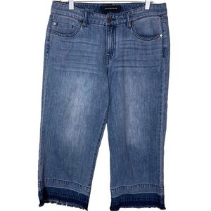 Liverpool The Crop Wide Leg Raw Hem Size 8/29 Baggy Relaxed Hipster Cropped Jean